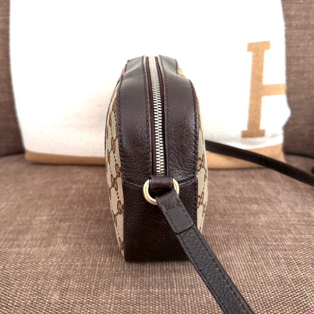 Authentic Gucci GG Supreme Monogram Web Webby Bee Shoulder Crossbody bag - Picture 8 of 16